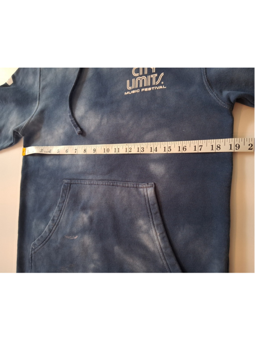 Austin City Limits Adult Small ACL Music Festival Band Hoodie Blue Bleach - Picture 7 of 8